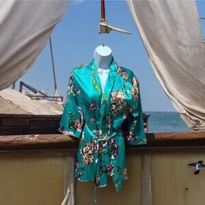 Shein Curve middle length floral robe M